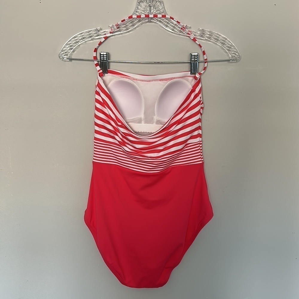 NWT Tommy Bahama Breaker Bay Stripe Bandeau one piece swimwear. Women’s size 4. - Picture 5 of 10